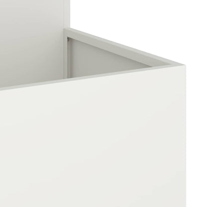 Garden Planter White 80 x 80 x 60 cm Steel