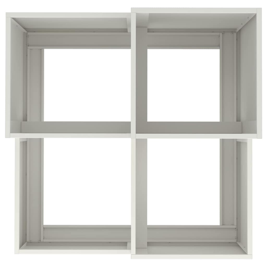 Garden Planter White 80 x 80 x 60 cm Steel