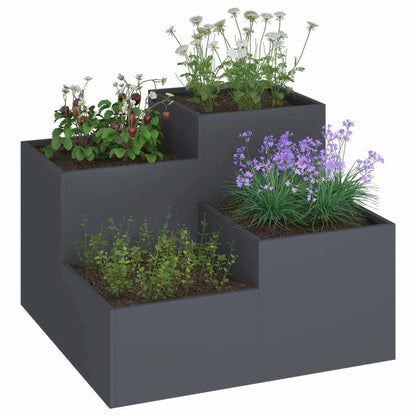 Garden Planter Anthracite 80 x 80 x 60 cm Steel