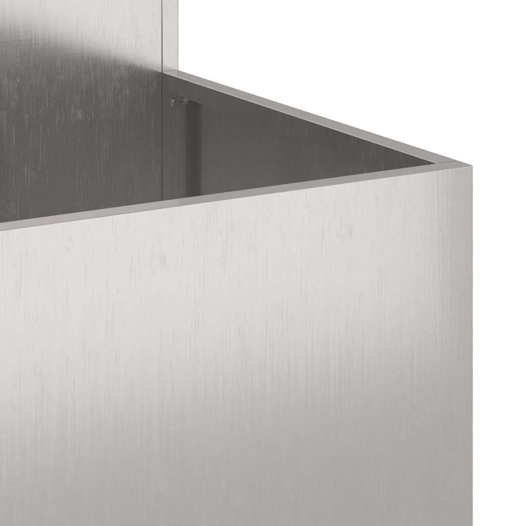 Garden Planter Silver 80 x 80 x 60 cm Stainless steel