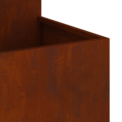 Garden Planter Rusty 80 x 80 x 60 cm Weathering Steel