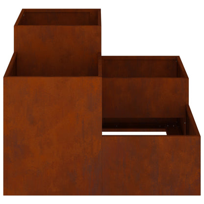 Garden Planter Rusty 80 x 80 x 60 cm Weathering Steel