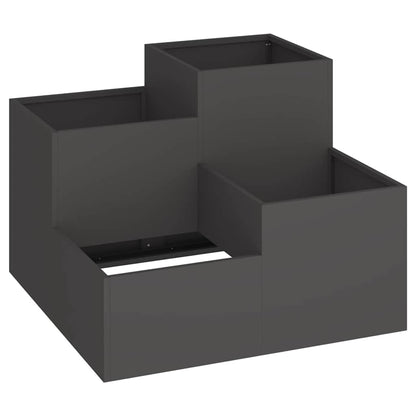 Garden Planter Black 100 x 100 x 60 cm Steel