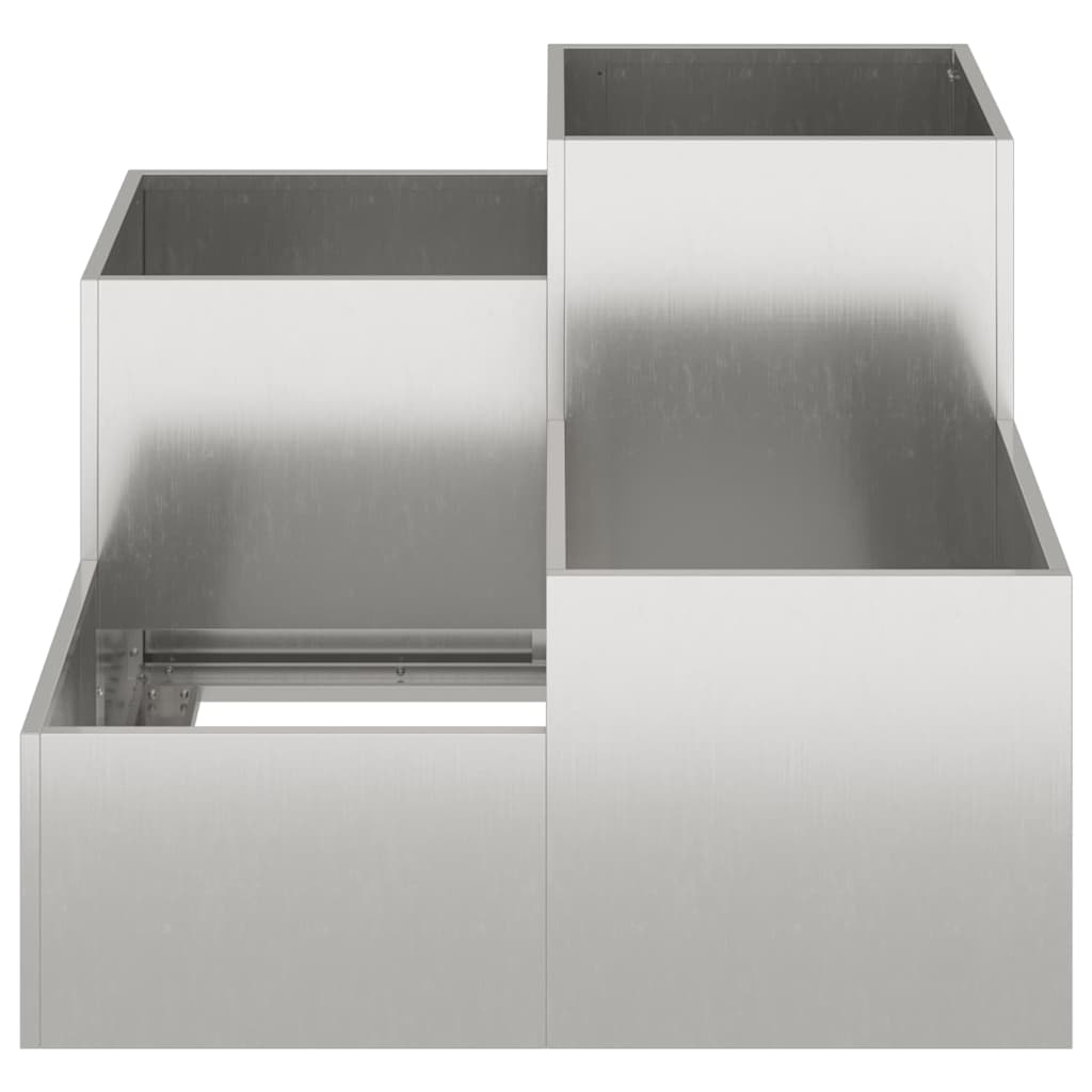 Garden Planter Silver 100 x 100 x 60 cm Stainless steel