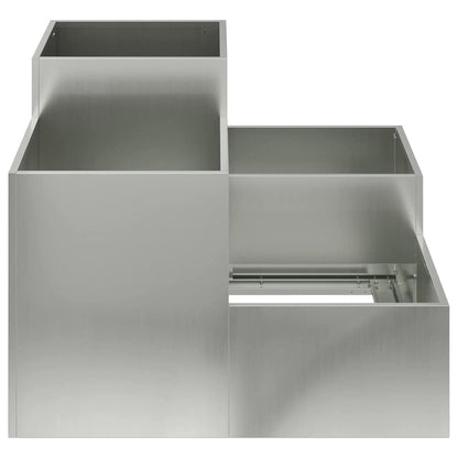 Garden Planter Silver 100 x 100 x 60 cm Galvanised steel