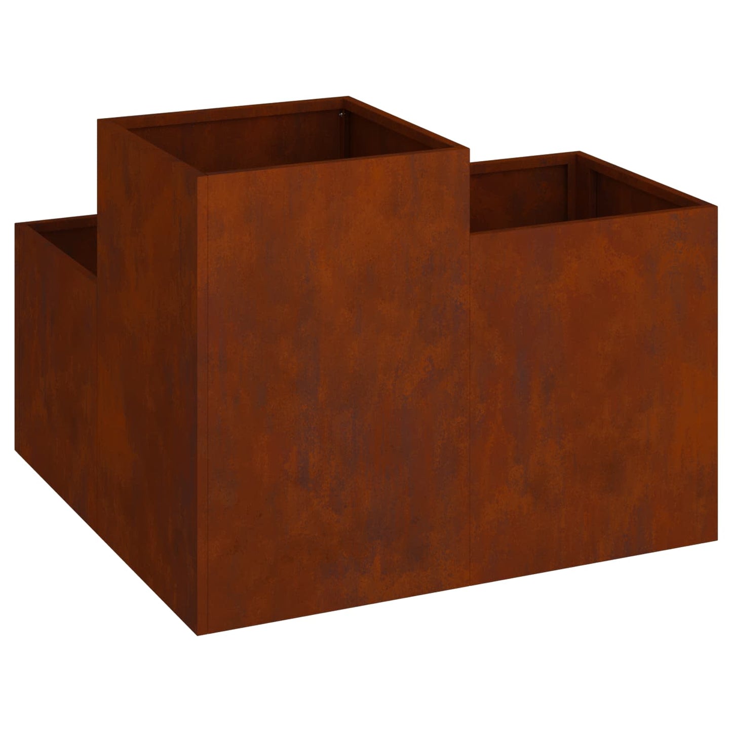 Garden Planter Rusty 100 x 100 x 60 cm Weathering Steel