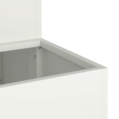 Garden Planter White 100 x 60 x 45 cm Cold-rolled Steel