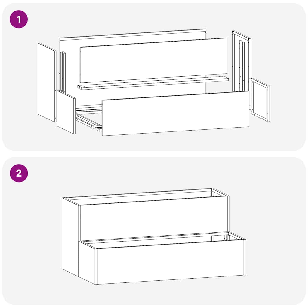 Garden Planter White 100 x 60 x 45 cm Cold-rolled Steel