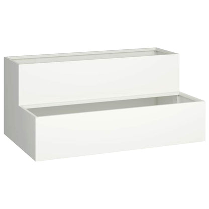 Garden Planter White 100 x 60 x 45 cm Cold-rolled Steel