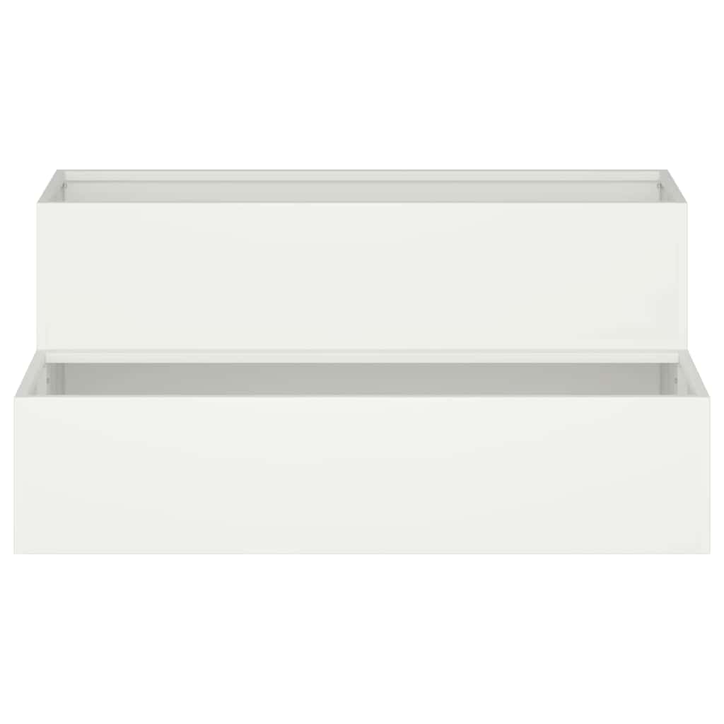Garden Planter White 100 x 60 x 45 cm Cold-rolled Steel