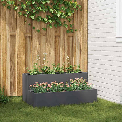 Garden Planter Anthracite 100 x 60 x 45 cm Cold-rolled Steel