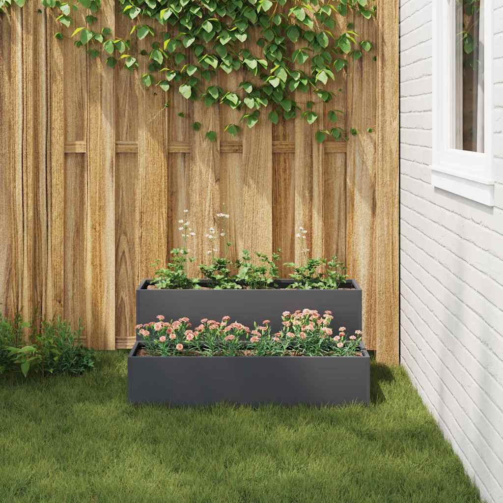 Garden Planter Anthracite 100 x 60 x 45 cm Cold-rolled Steel