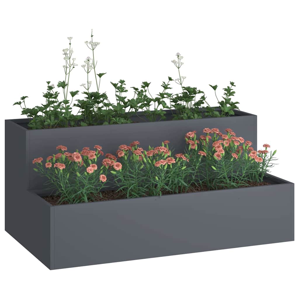 Garden Planter Anthracite 100 x 60 x 45 cm Cold-rolled Steel