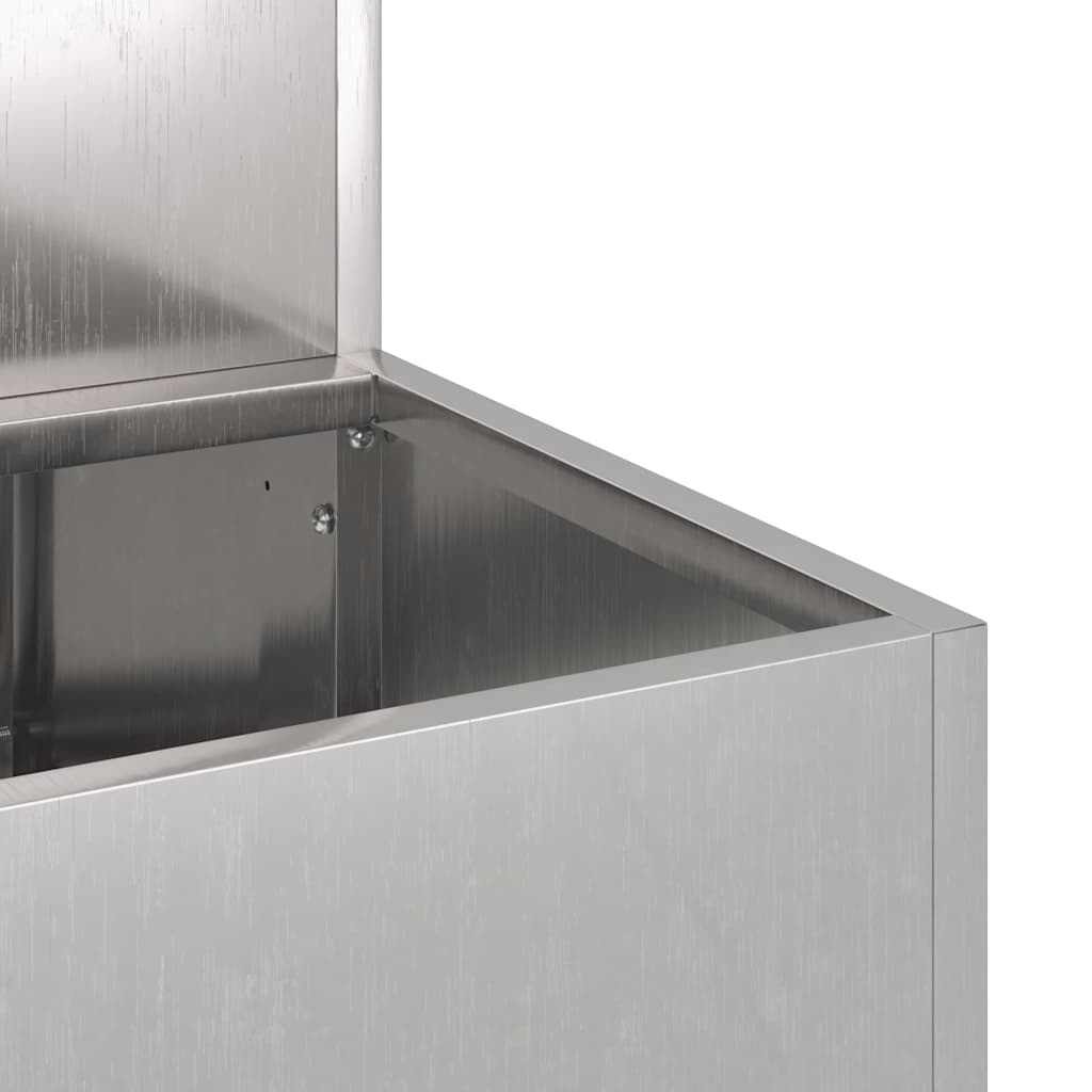 Garden Planter Silver 100 x 60 x 45 cm Stainless Steel