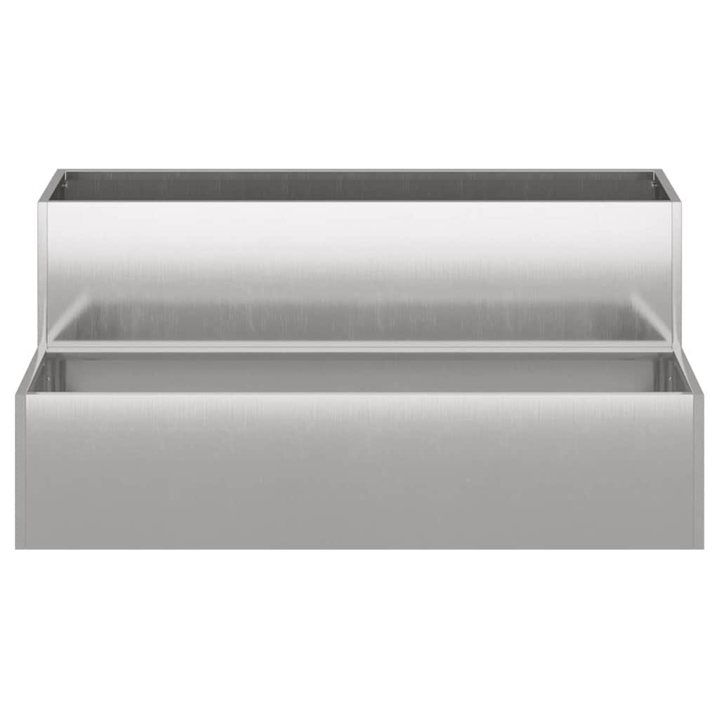 Garden Planter Silver 100 x 60 x 45 cm Stainless Steel