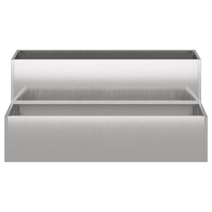 Garden Planter Silver 100 x 60 x 45 cm Stainless Steel