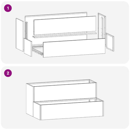 Garden Planter Silver 100 x 60 x 45 cm Galvanised Steel
