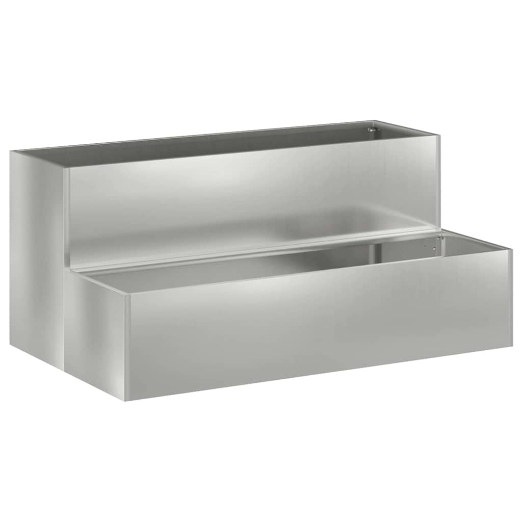 Garden Planter Silver 100 x 60 x 45 cm Galvanised Steel