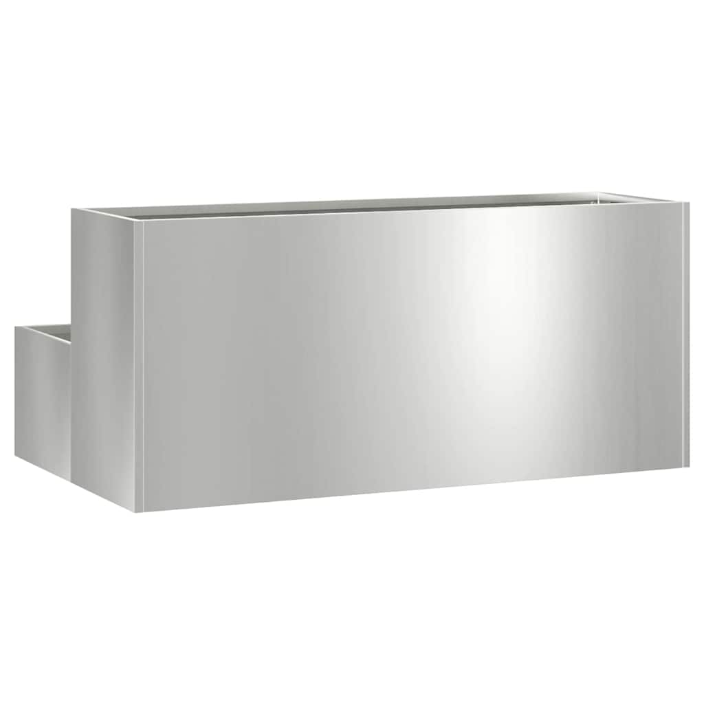 Garden Planter Silver 100 x 60 x 45 cm Galvanised Steel