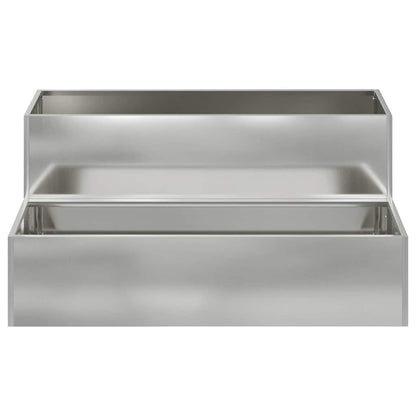 Garden Planter Silver 100 x 60 x 45 cm Galvanised Steel