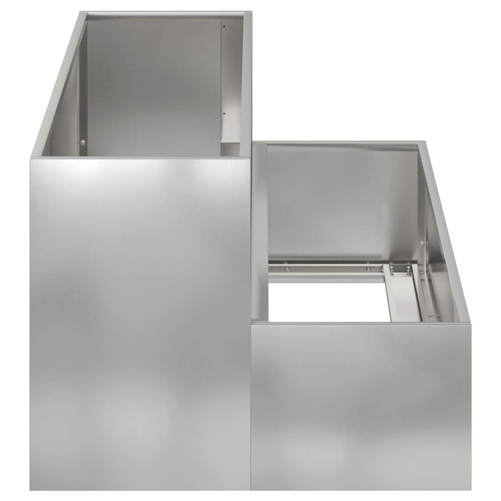 Garden Planter Silver 100 x 60 x 45 cm Galvanised Steel