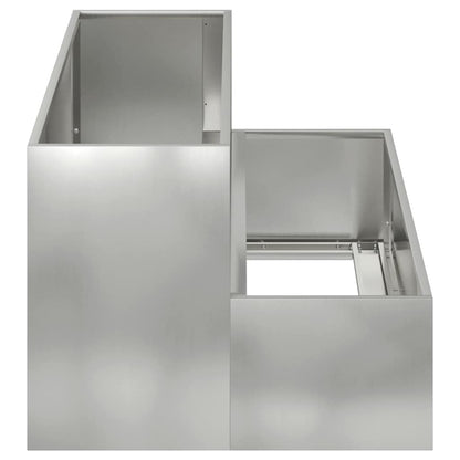 Garden Planter Silver 100 x 60 x 45 cm Galvanised Steel
