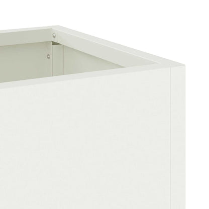 Raised Garden Planter White 100 x 26 x 82 cm Steel