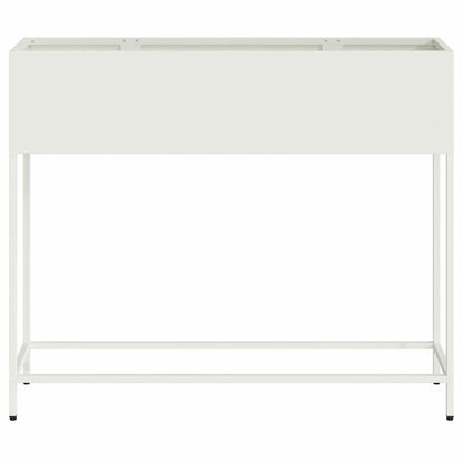 Raised Garden Planter White 100 x 26 x 82 cm Steel