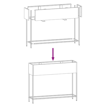 Raised Garden Planter Anthracite 100 x 26 x 82 cm Steel