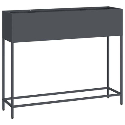 Raised Garden Planter Anthracite 100 x 26 x 82 cm Steel
