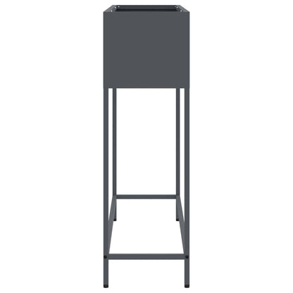 Raised Garden Planter Anthracite 100 x 26 x 82 cm Steel