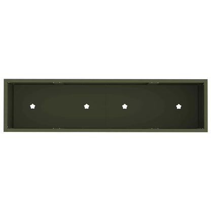 Raised Garden Planter Olive green 100 x 26 x 82 cm Steel