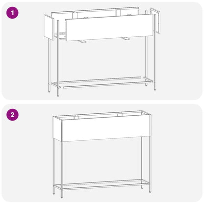 Raised Garden Planter Silver 100 x 26 x 82 cm Stainless steel