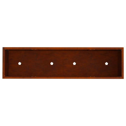 Raised Garden Planter Rusty 100 x 26 x 82 cm Weathering Steel