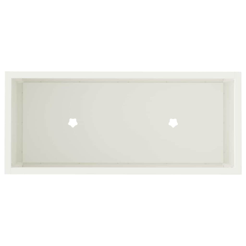 Raised Garden Planter White 60 x 26 x 48 cm Steel