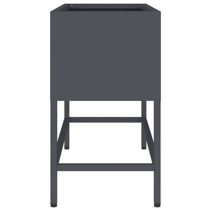 Raised Garden Planter Anthracite 60 x 26 x 45 cm Steel