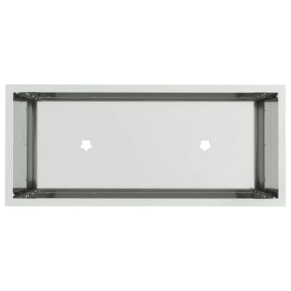 Raised Garden Planter Silver 60 x 26 x 45 cm Galvanised Steel