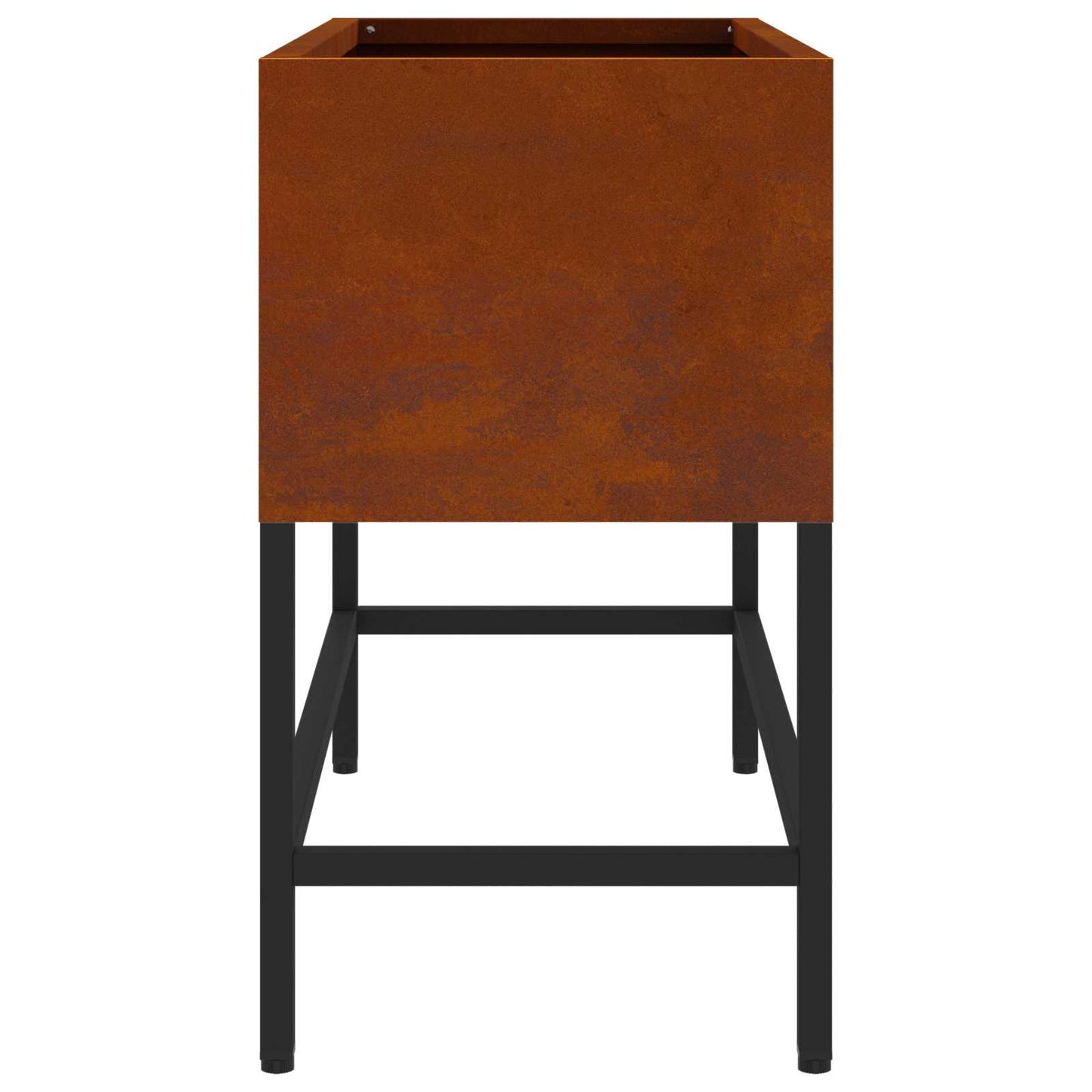 Raised Garden Planter Rusty 60 x 26 x 45 cm Weathering Steel
