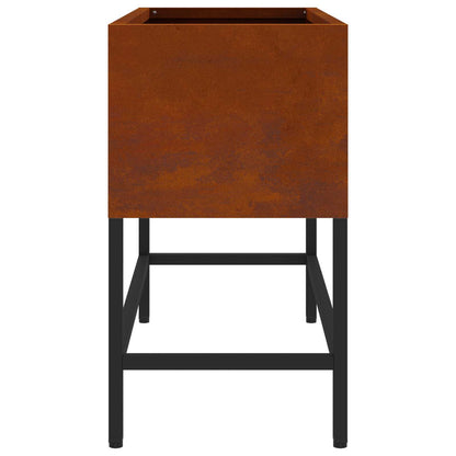 Raised Garden Planter Rusty 60 x 26 x 45 cm Weathering Steel