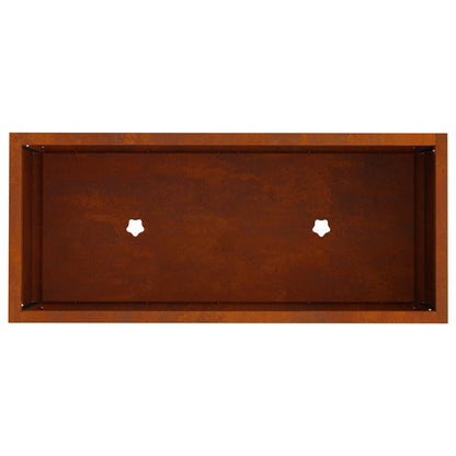 Raised Garden Planter Rusty 60 x 26 x 45 cm Weathering Steel