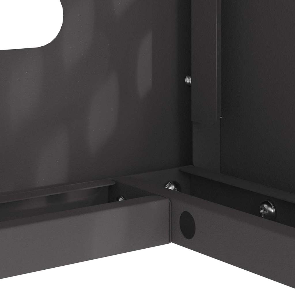 Air Conditioner Cover Black 90 x 40 x 60 cm Steel