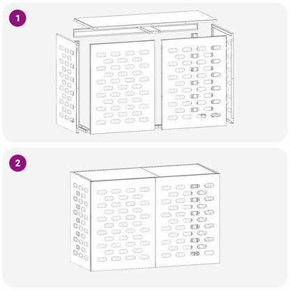 Air Conditioner Cover Anthracite 90 x 40 x 60 cm Steel
