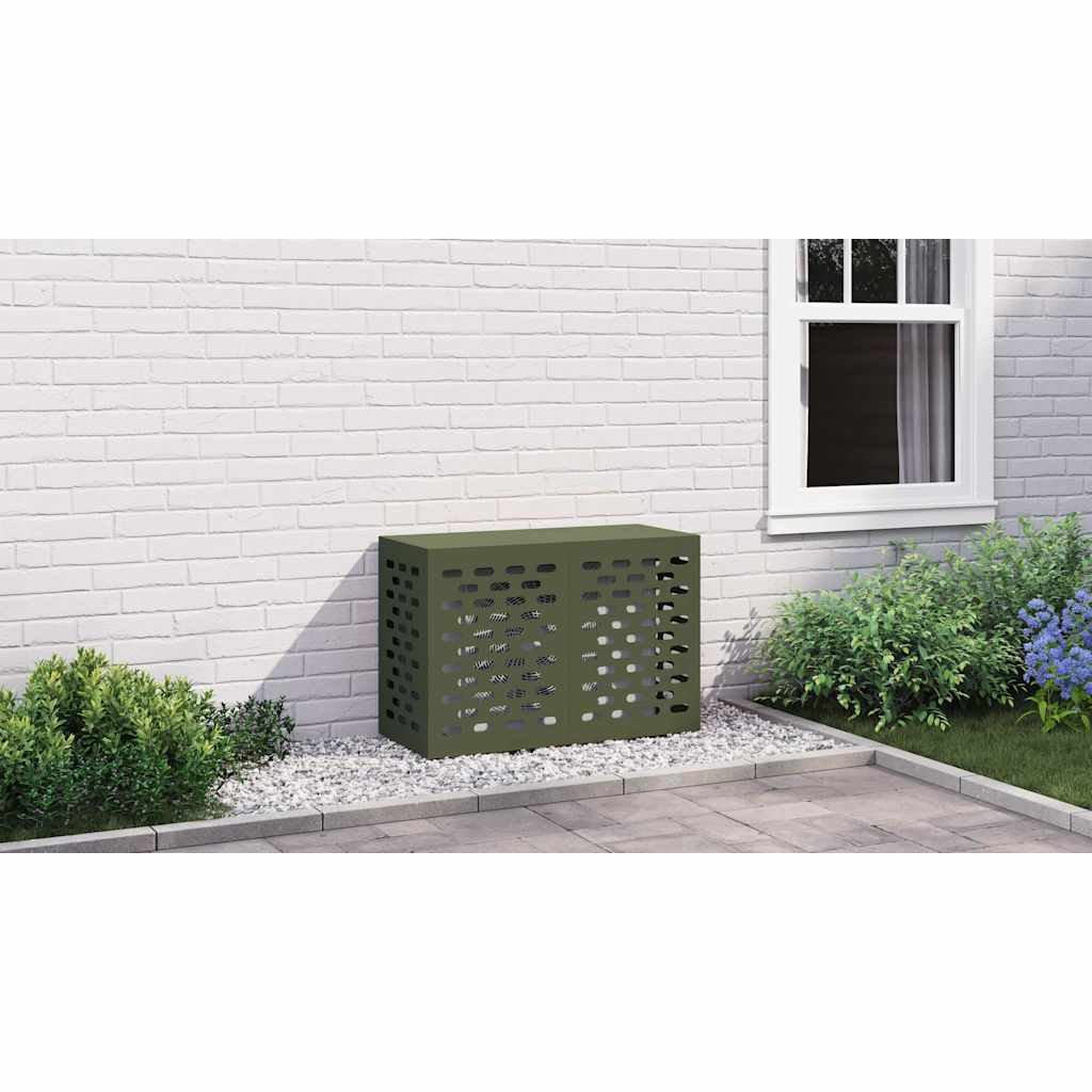 Air Conditioner Cover Olive green 90 x 40 x 60 cm Steel