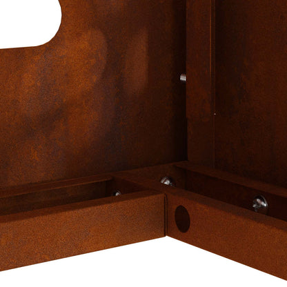 Air Conditioner Cover Rusty 90 x 40 x 60 cm Weathering Steel