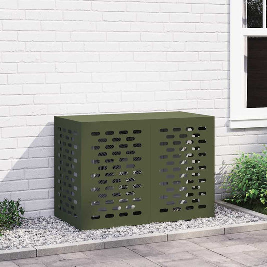 Air Conditioner Cover Olive Green 100 x 50 x 70 cm Steel
