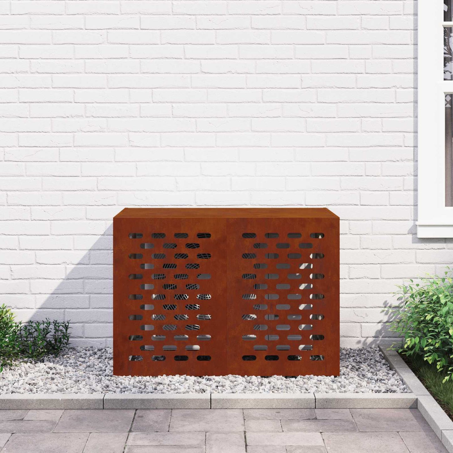 Air Conditioner Cover Rusty 100 x 50 x 70 cm Weathering Steel