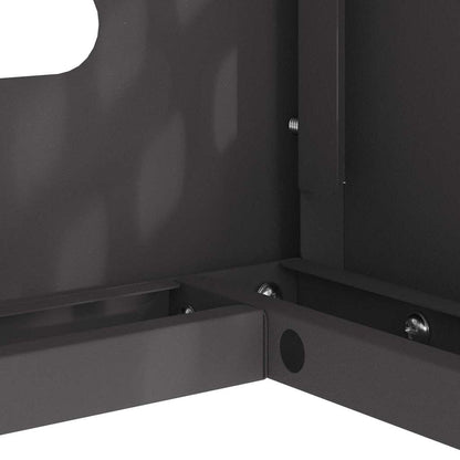 Air Conditioner Cover Black 110 x 50 x 80 cm Steel