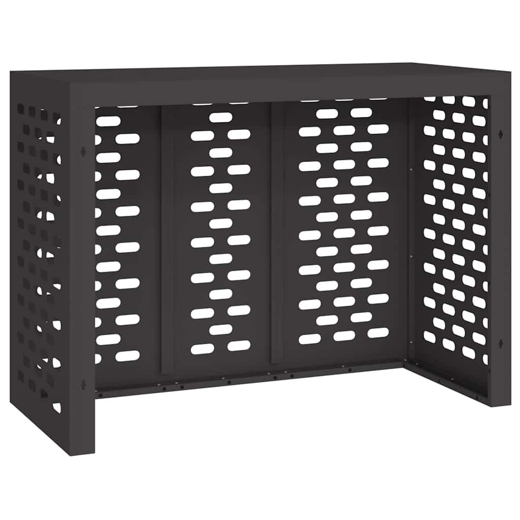 Air Conditioner Cover Black 110 x 50 x 80 cm Steel