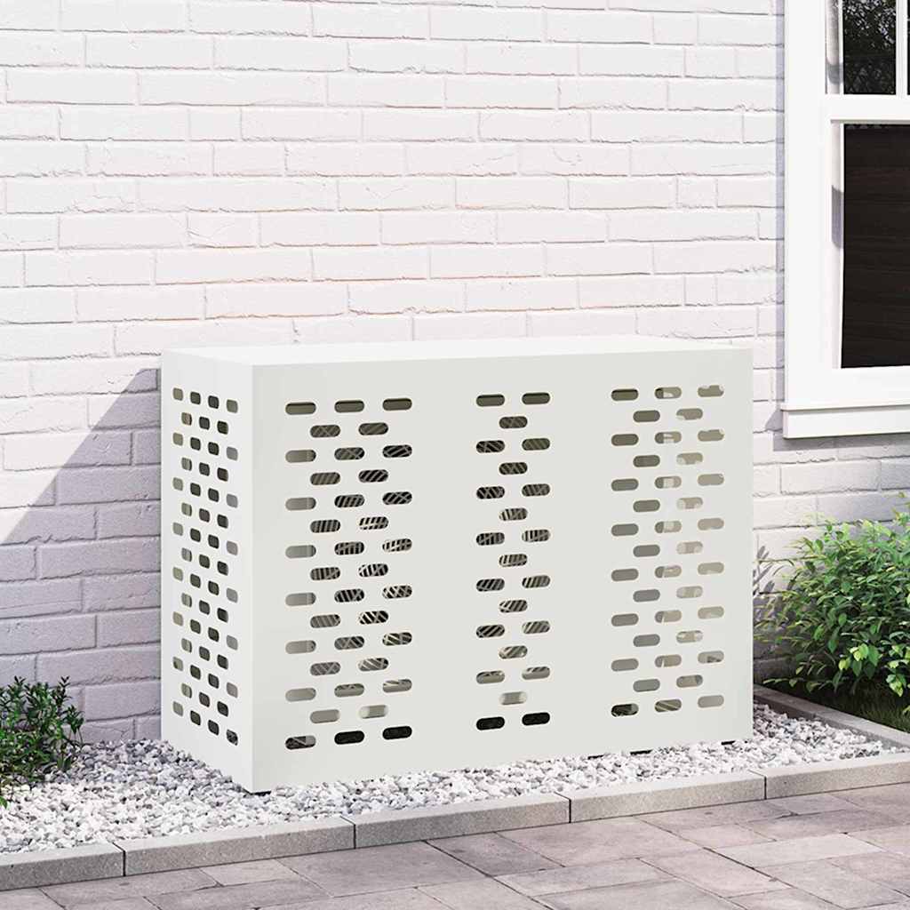 Air Conditioner Cover White 110 x 50 x 80 cm Steel
