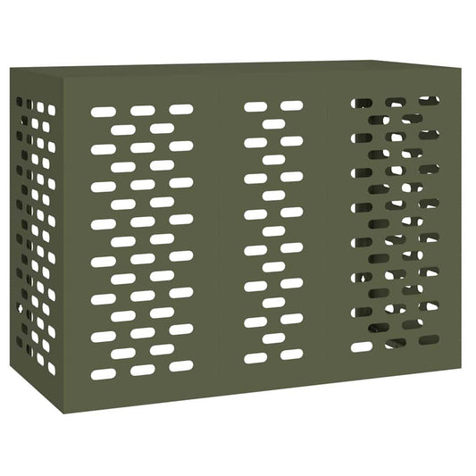 Air Conditioner Cover Olive Green 110 x 50 x 80 cm Steel